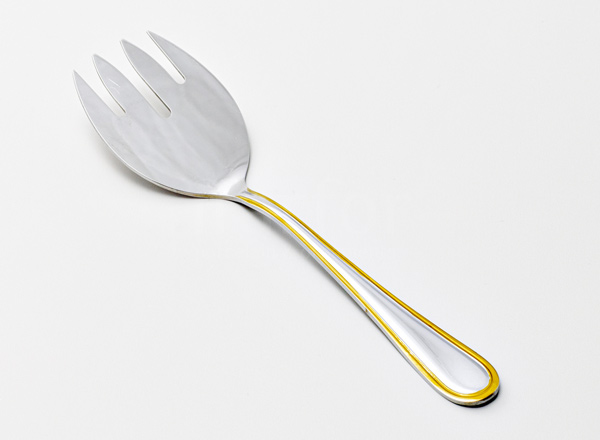 Flatware for fish Rhapsody with decorative coating Fork for laying out fish
