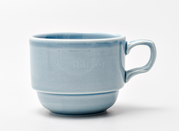 Чашка чайная Акварель (голубой) Браво