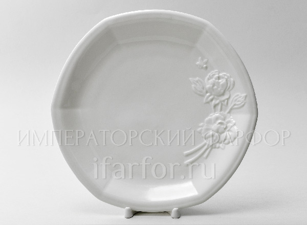 Dish/ platter round Flower relief 