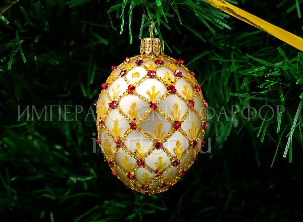 Christmas tree toy Faberge Egg Gold-net