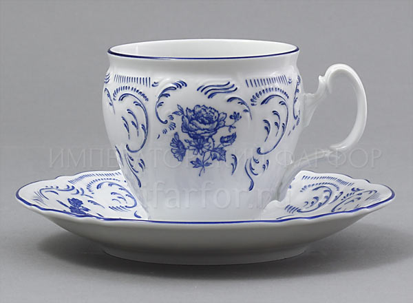 Cup and saucer tea Bernadotte Blue Roses Bernadotte cask