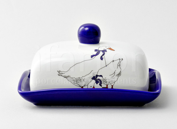 Butter dish Geese Royal Classics
