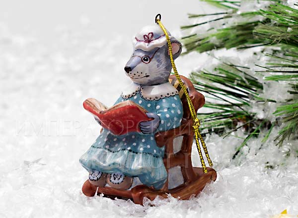 Christmas tree toy Mouse-grandmother