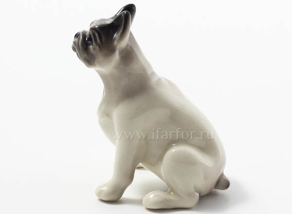 Sculpture Big French Bulldog White