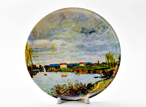 Decorative plate Sisley Alfred The Seine at Argenteuil Sun