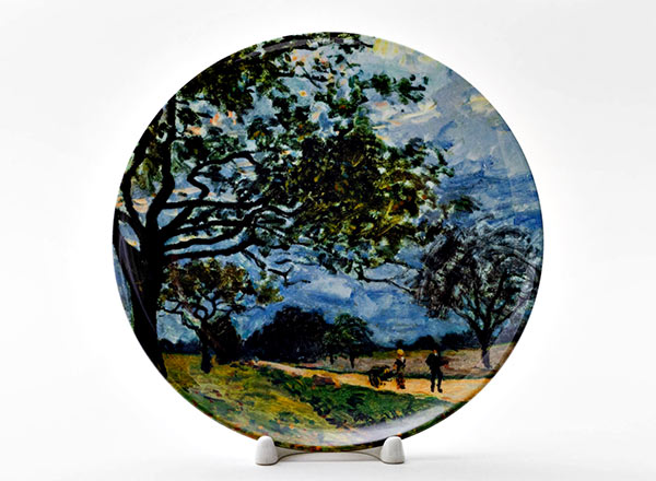 Decorative plate Sisley Alfred Road from Versailles to Louveciennes