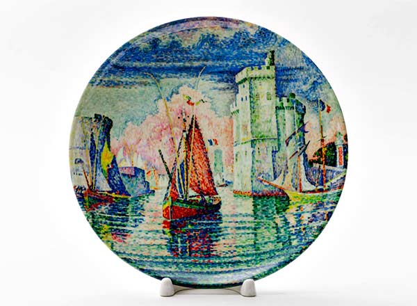 Decorative plate Signac Paul Port of La Rochelle