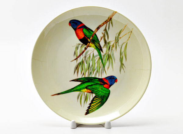 Decorative plate Lear Edward Rainbow Lorikeets