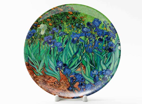 Decorative plate Vincent van Gogh Irises in the garden