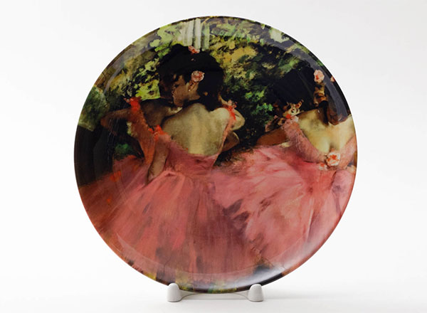 Decorative plate Edgar Degas Pink dancers