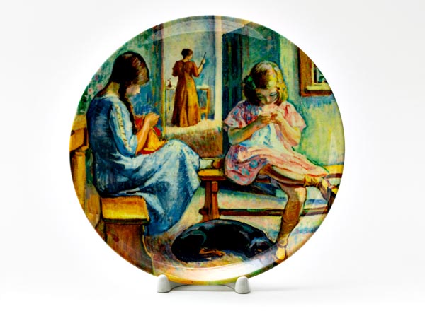 Decorative plate Lebasque Henri Girls for sewing