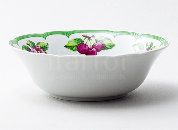Salad bowl round Summer garden Rose