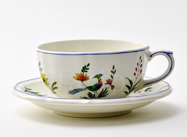 Чашка с блюдцем чайная OISEAUX PARADIS GIEN Рошель