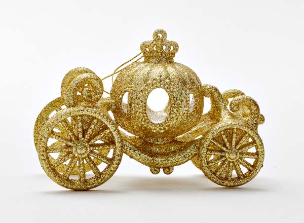 Christmas tree toy Golden pumpkin carriage