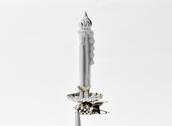 Christmas tree toy Silver candle