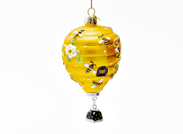 Елочная игрушка Воздушный шар-улей