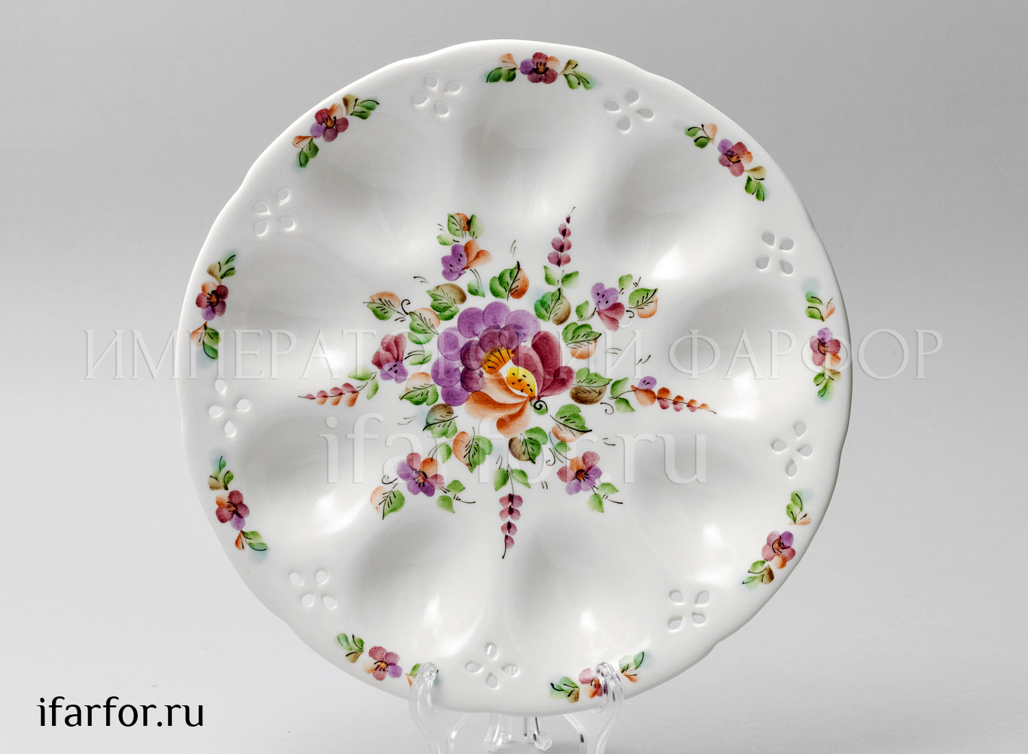 Тарелка пасхальная для яиц «Степные цветы»