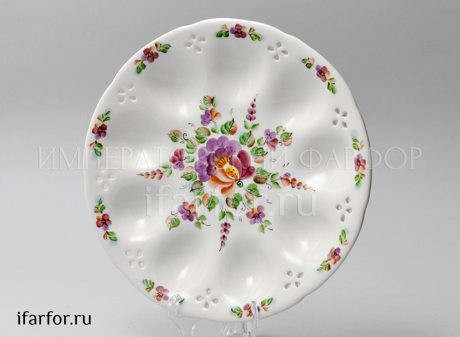 Тарелка пасхальная для яиц «Степные цветы»