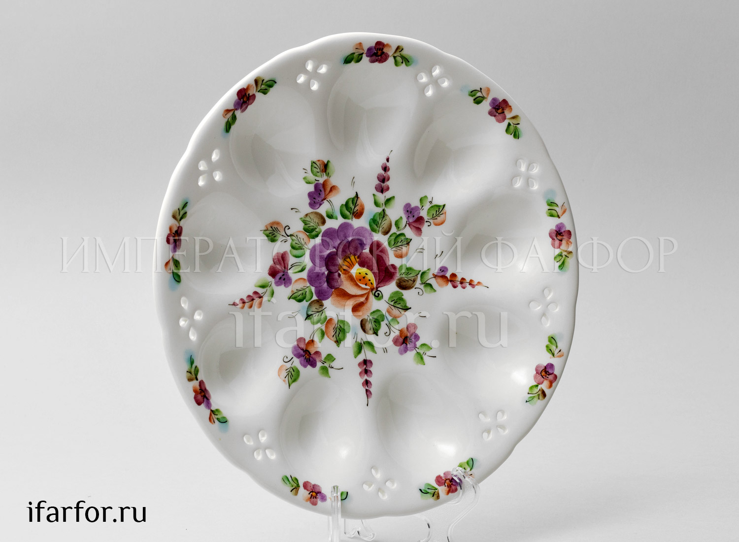 Тарелка пасхальная для яиц «Степные цветы»