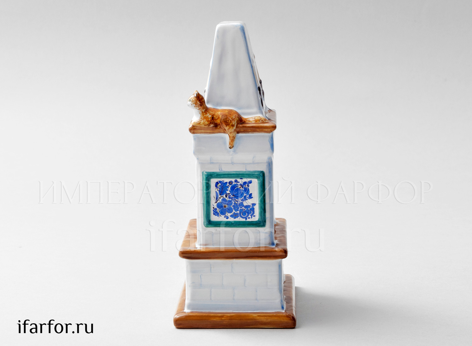 Подсвечник «Камин Гжель»