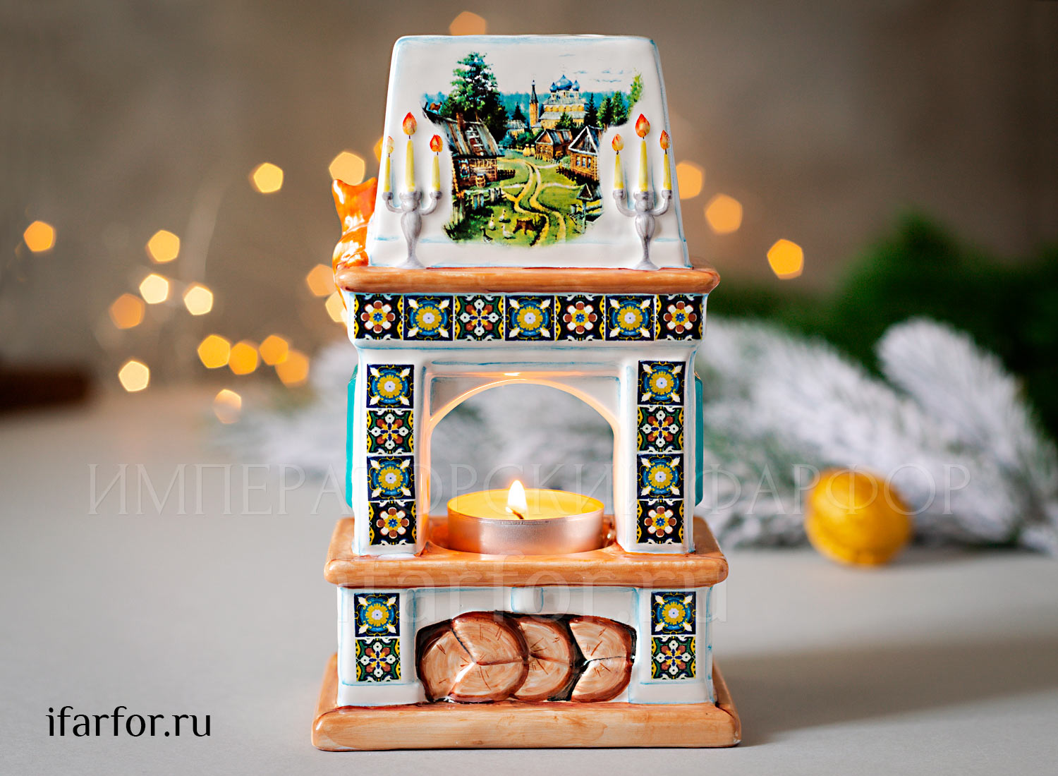 Подсвечник «Камин Пейзаж»