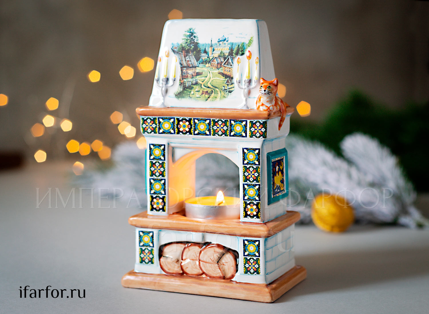 Подсвечник «Камин Пейзаж»