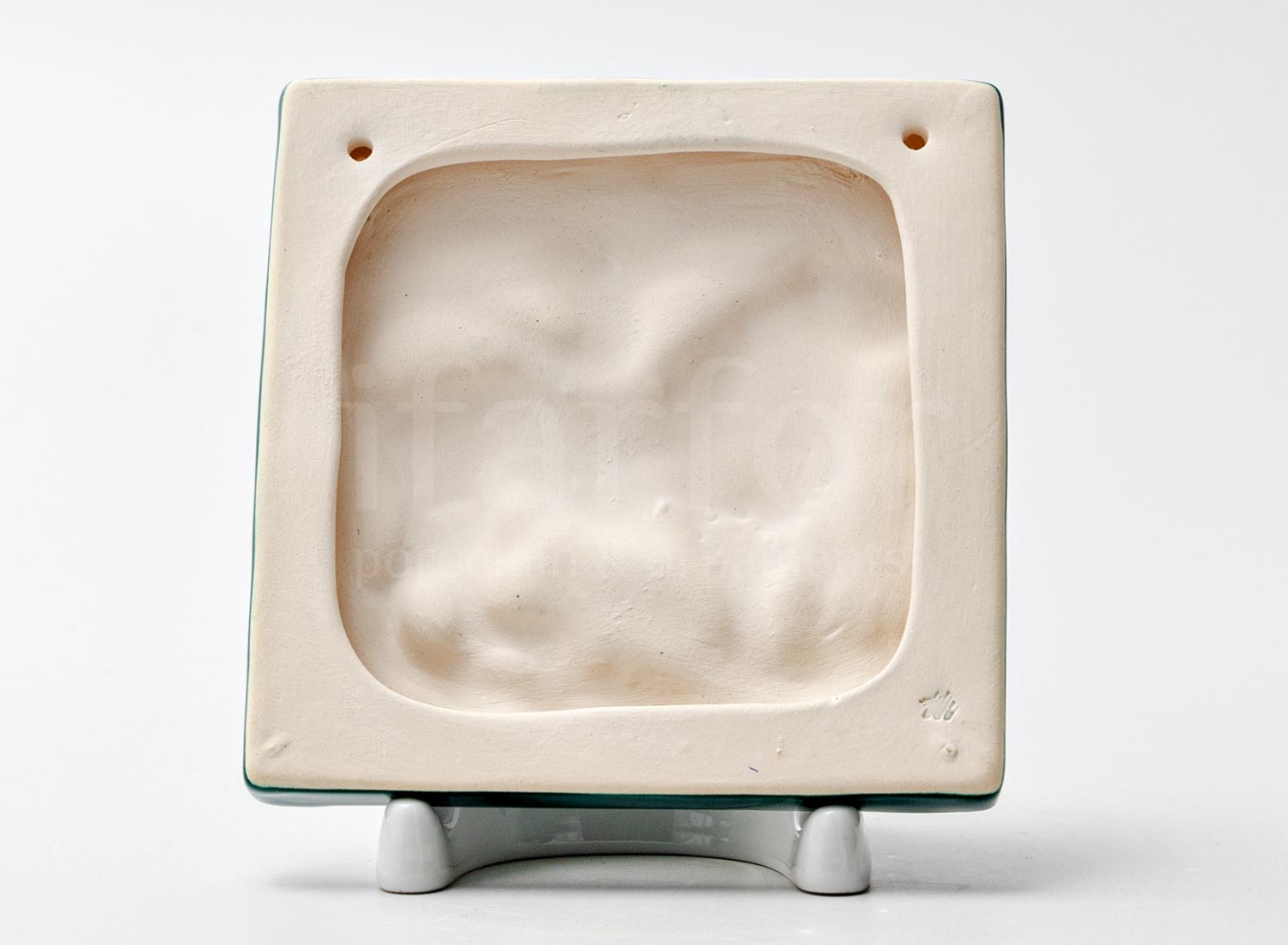 Изразец малый «Лев 3 бирюзовый»