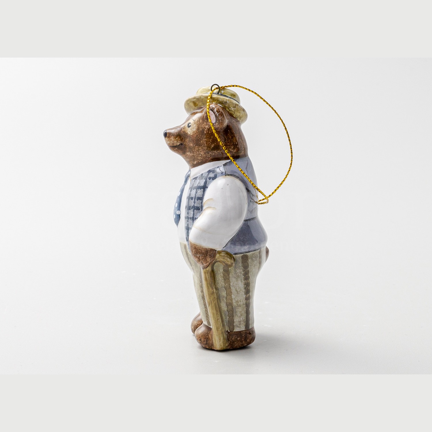 Елочная игрушка «Михайло Иванович» Форма: Михайло Иванович. Майолика. 55 x 115 мм.