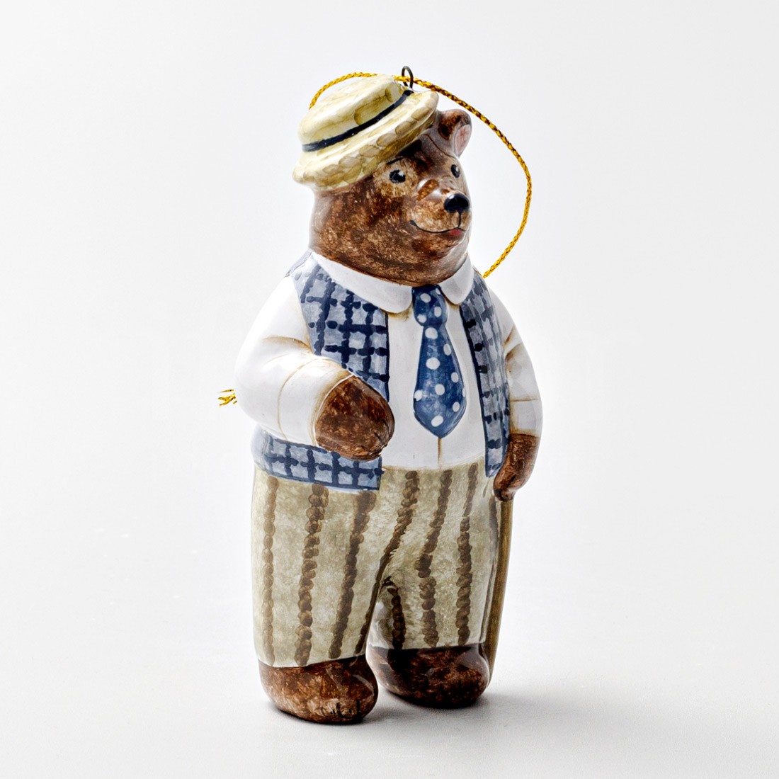 Елочная игрушка «Михайло Иванович» Форма: Михайло Иванович. Майолика. 55 x 115 мм.