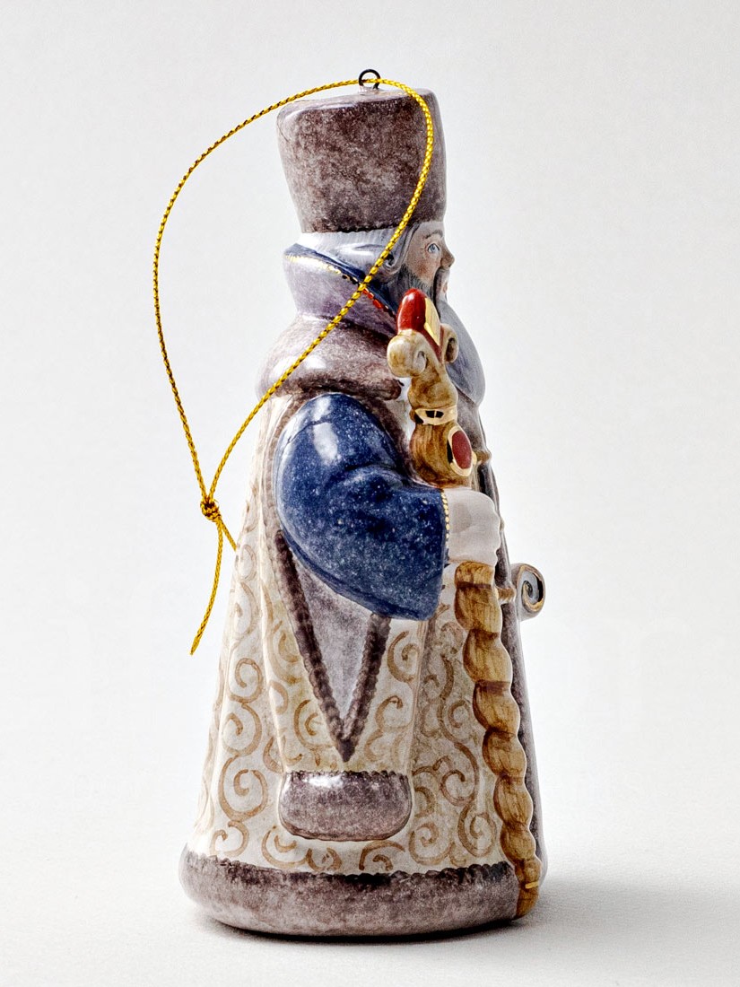 Елочная игрушка «Боярин» Форма: Боярин. Майолика. 66 x 145 мм.