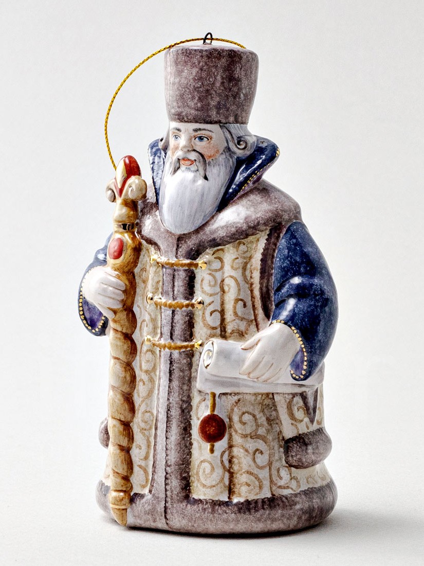 Елочная игрушка «Боярин» Форма: Боярин. Майолика. 66 x 145 мм.