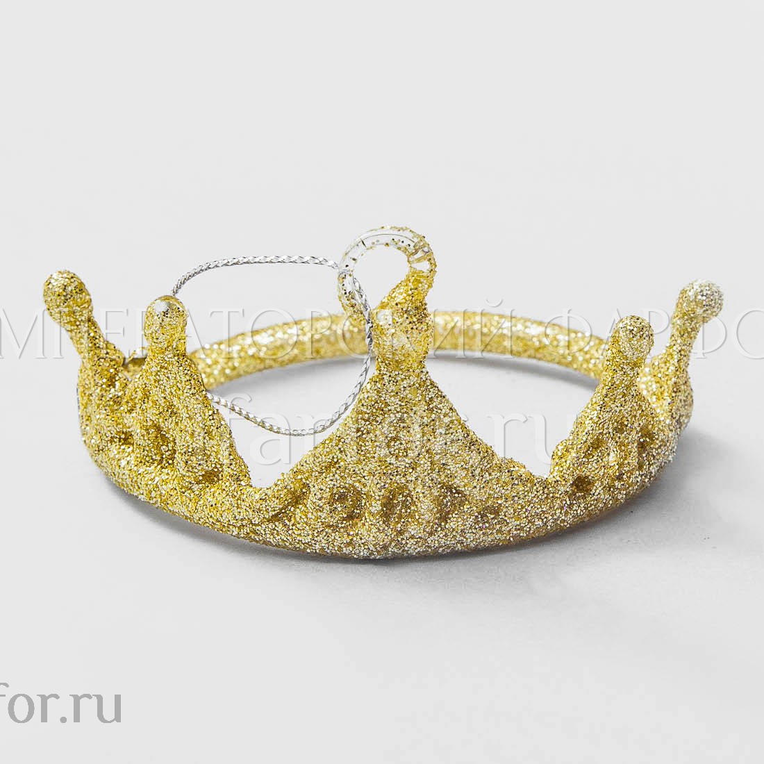 Елочная игрушка «Корона» Форма: Корона. Стекло. 65 мм.