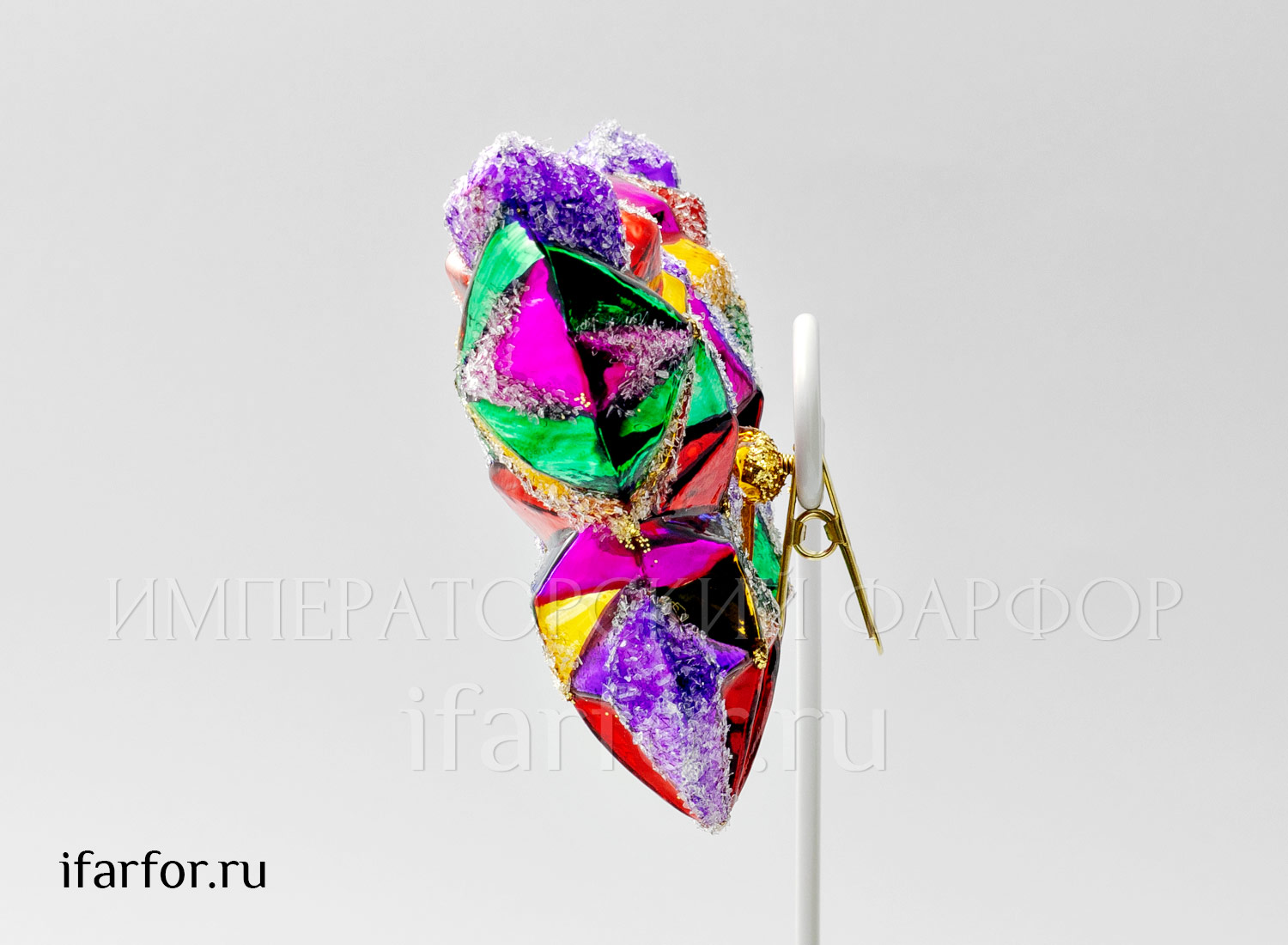 Елочная игрушка «Космическая бабочка на прищепке»