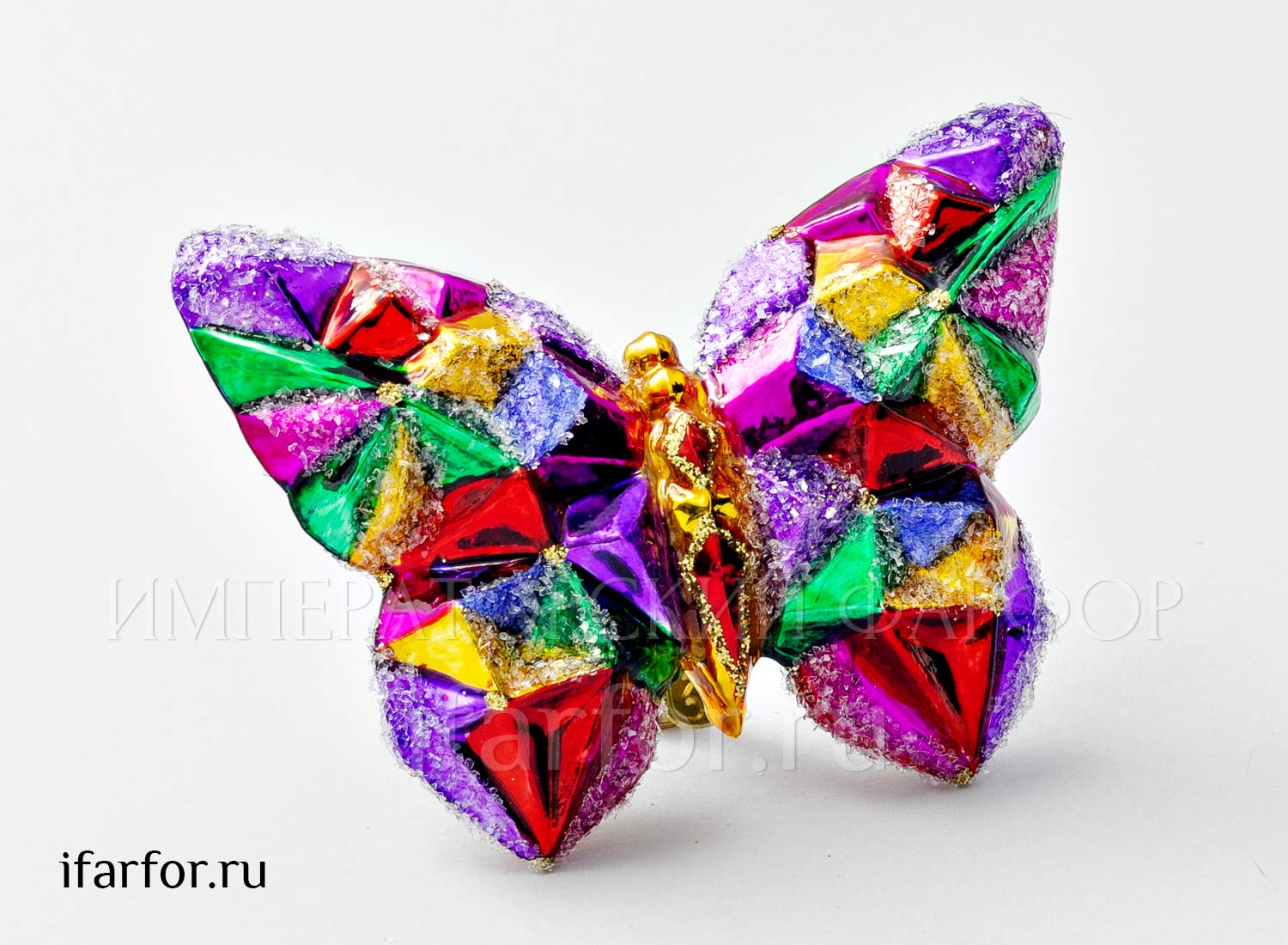 Елочная игрушка «Космическая бабочка на прищепке»