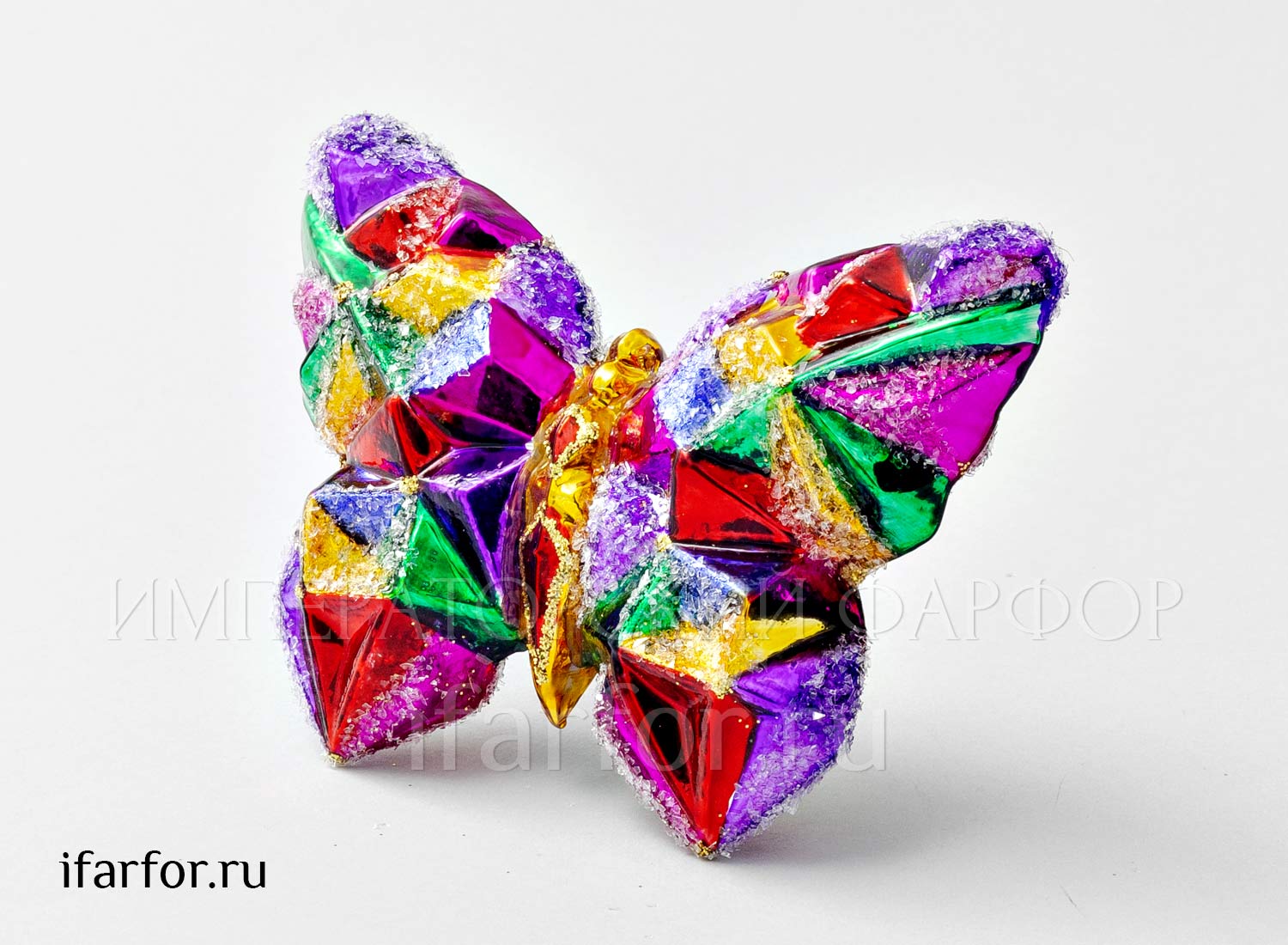 Елочная игрушка «Космическая бабочка на прищепке»