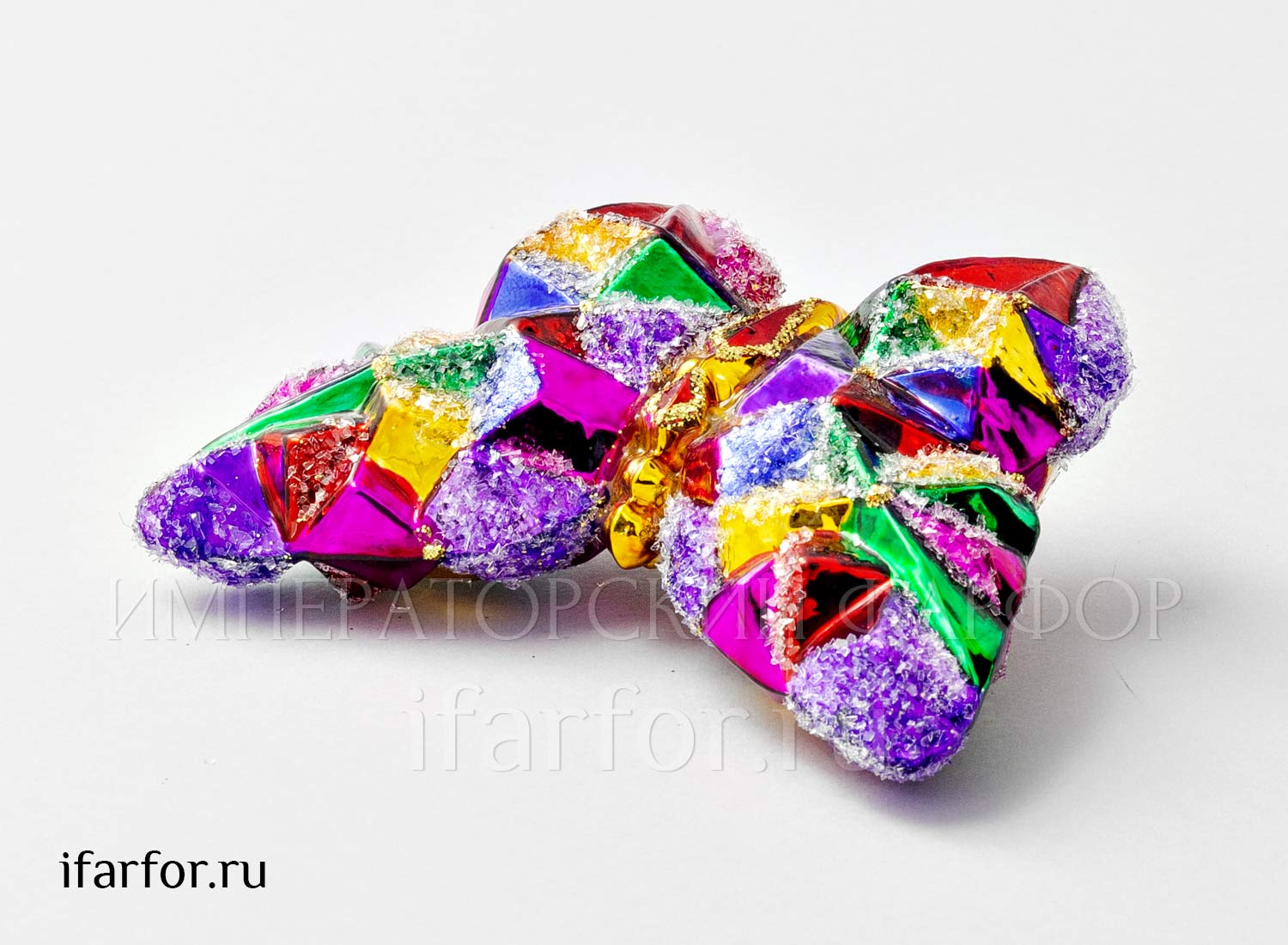 Елочная игрушка «Космическая бабочка на прищепке»