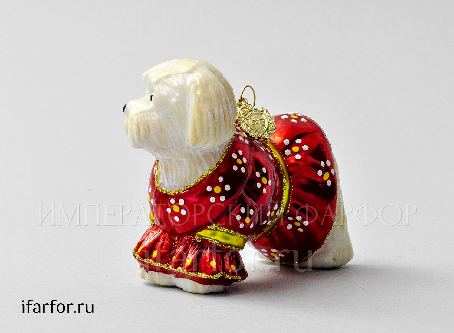 Елочная игрушка в подарочной коробке 210х130мм «Гаванский бишон»