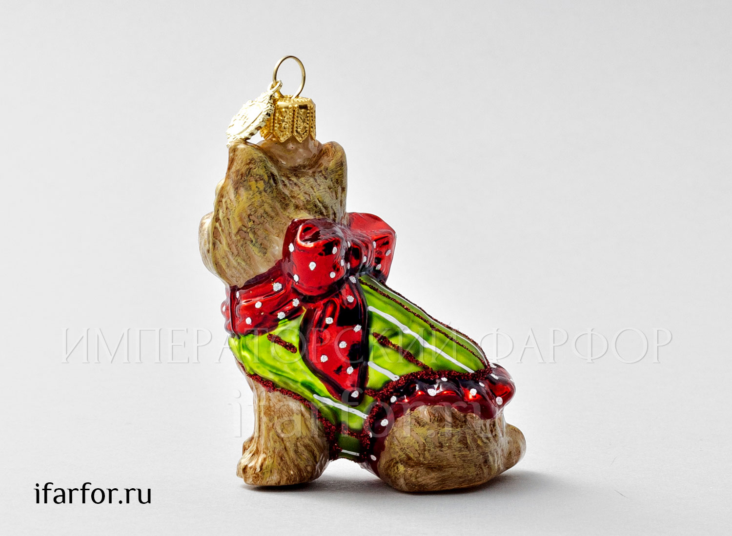 Елочная игрушка в подарочной коробке 210х130мм «Йоркширский терьер»