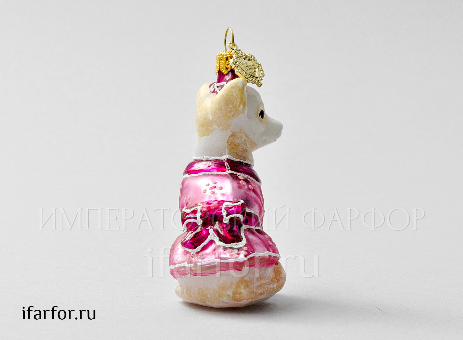 Елочная игрушка в подарочной коробке 210х130мм «Чихуахуа»