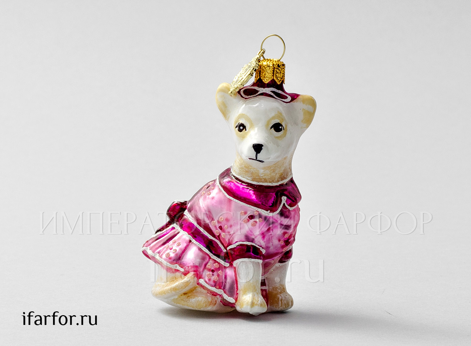 Елочная игрушка в подарочной коробке 210х130мм «Чихуахуа»