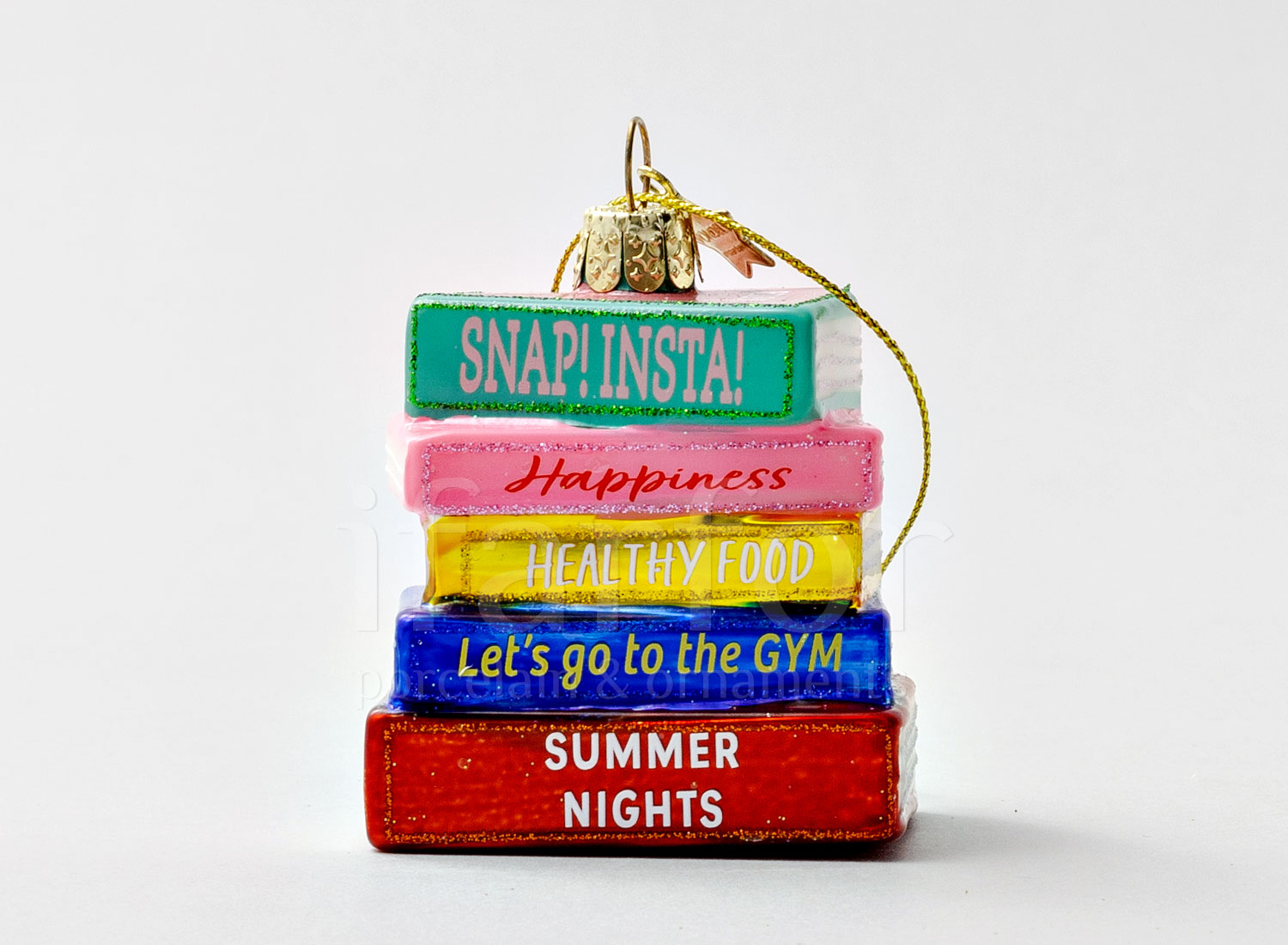 Елочная игрушка «Стопка книг»