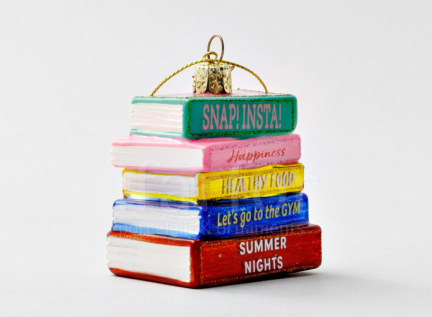 Елочная игрушка «Стопка книг»