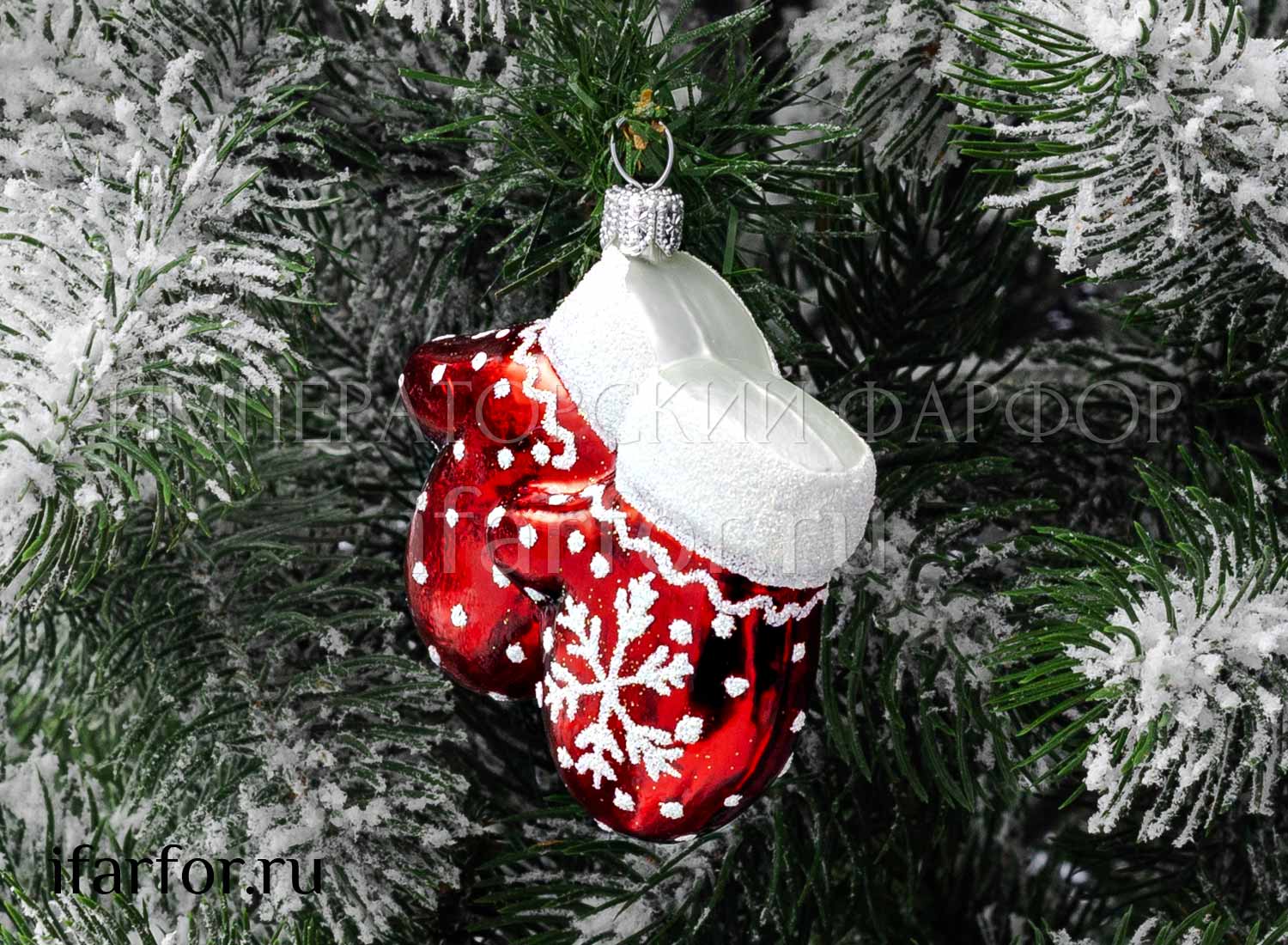 Елочная игрушка «Рукавички красные»