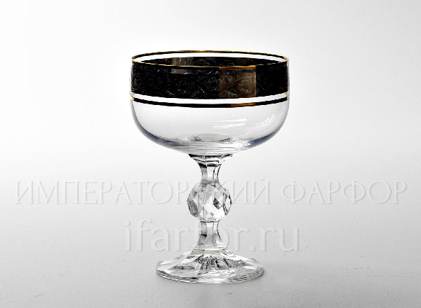 Tall glass for champagne Floral ornament KLAUDIESTERNA