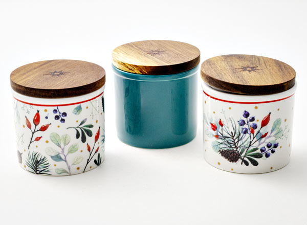 Набор из 3 банок в подарочной коробке Календа зеленый 3/6 Стандартная