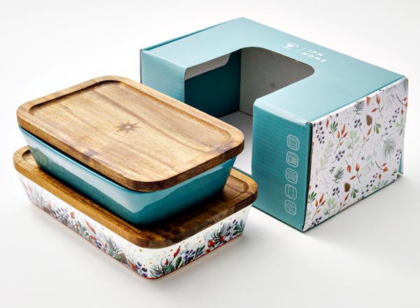 Набор прямоугольных форм для запекания Календа зеленый 2/4 Стандартная