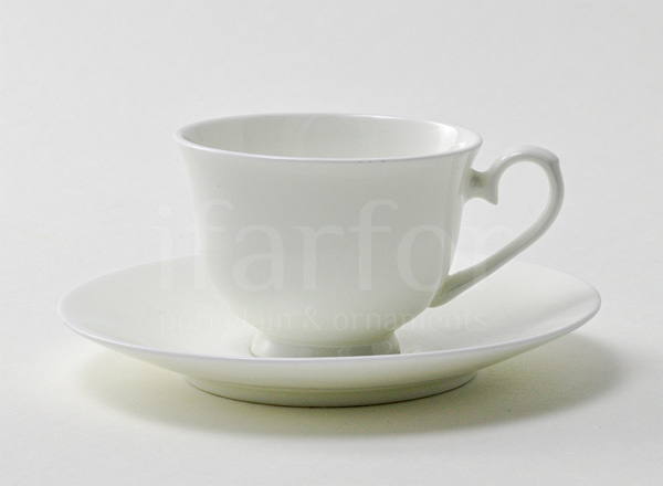 Cup and saucer Coffee White Variations