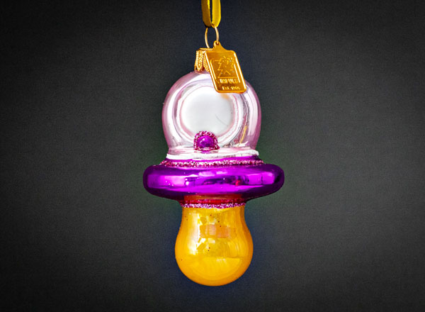 Christmas tree toy Baby pacifier pink