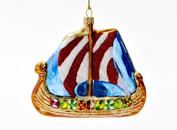 Christmas tree toy Viking boat