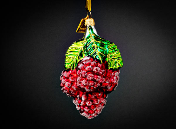 Christmas tree toy A sprig of raspberry
